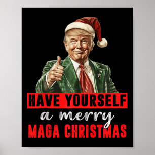 Haben Sie sich ein frohes Weihnachtsfest Trump Chr Poster
