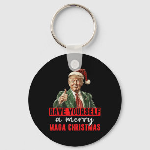 Haben Sie sich ein frohes Weihnachtsfest Trump Chr Schlüsselanhänger