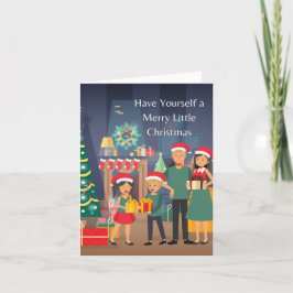 Haben Sie sich ein fröhliches kleines Weihnachtsfe Dankeskarte