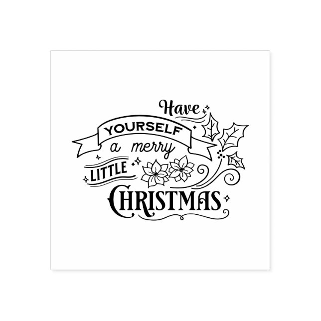Haben Sie sich ein fröhliches kleines Weihnachtsfe Gummistempel (Prägung)
