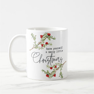 Haben Sie sich ein fröhliches kleines Weihnachtsfe Kaffeetasse