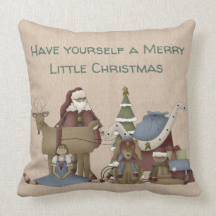 Haben Sie sich ein fröhliches kleines Weihnachtsfe Kissen