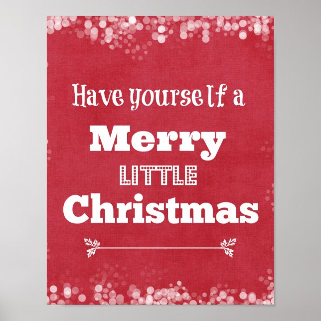 Haben Sie sich ein fröhliches kleines Weihnachtsfe Poster (Vorne)