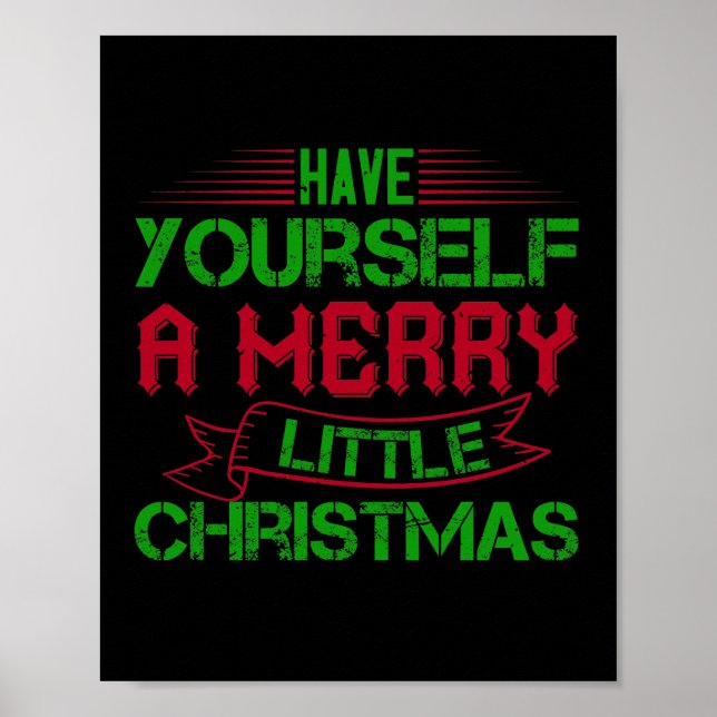 Haben Sie sich ein fröhliches kleines Weihnachtsfe Poster (Vorne)