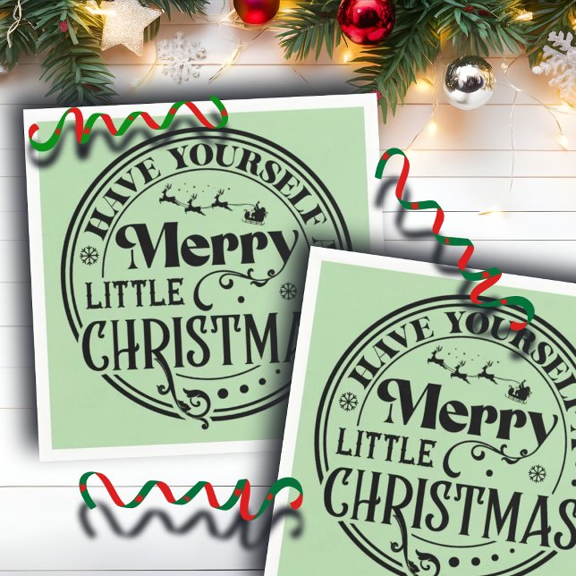 Haben Sie sich ein fröhliches kleines Weihnachtsfe Serviette (Von Creator hochgeladen)