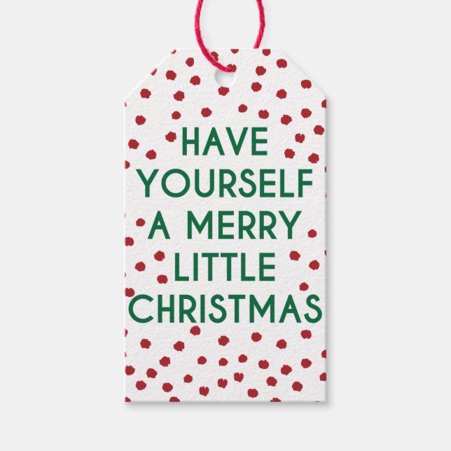 Haben Sie sich ein lustiges kleines Weihnachtsgesc Geschenkanhänger (Vorderseite)