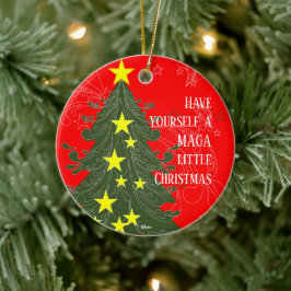 Haben Sie sich ein MAGA wenig Weihnachten Patrioti Keramik Ornament