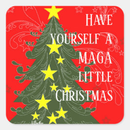 Haben Sie sich ein MAGA wenig Weihnachten Patrioti Quadratischer Aufkleber