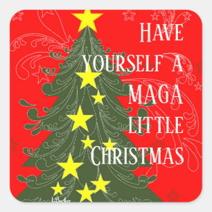 Haben Sie sich ein MAGA wenig Weihnachten Patrioti Quadratischer Aufkleber