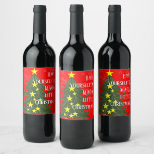 Haben Sie sich ein MAGA wenig Weihnachten Patrioti Weinetikett