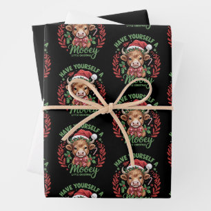 Haben Sie sich ein mooey kleines Weihnachten Highl Geschenkpapier Set