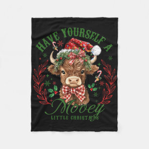 Haben Sie sich ein mooey kleines Weihnachten Kuh S Fleecedecke