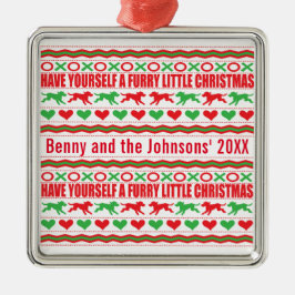 Haben Sie sich ein zorniger Weihnachtshund? Ornament Aus Metall