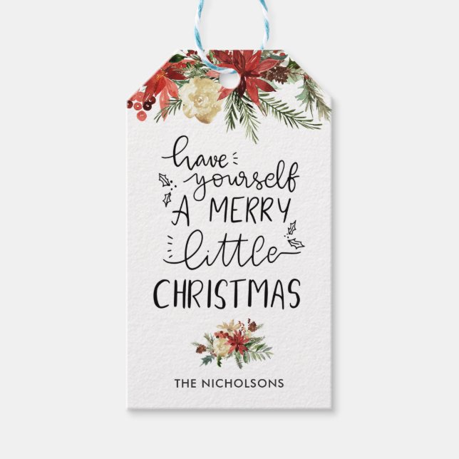 Haben Sie sich eine fröhliche kleine Weihnachtstyp Geschenkanhänger (Vorderseite)