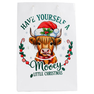 Haben Sie sich eine lustige kleine Weihnachtskuh N Mittlere Geschenktüte