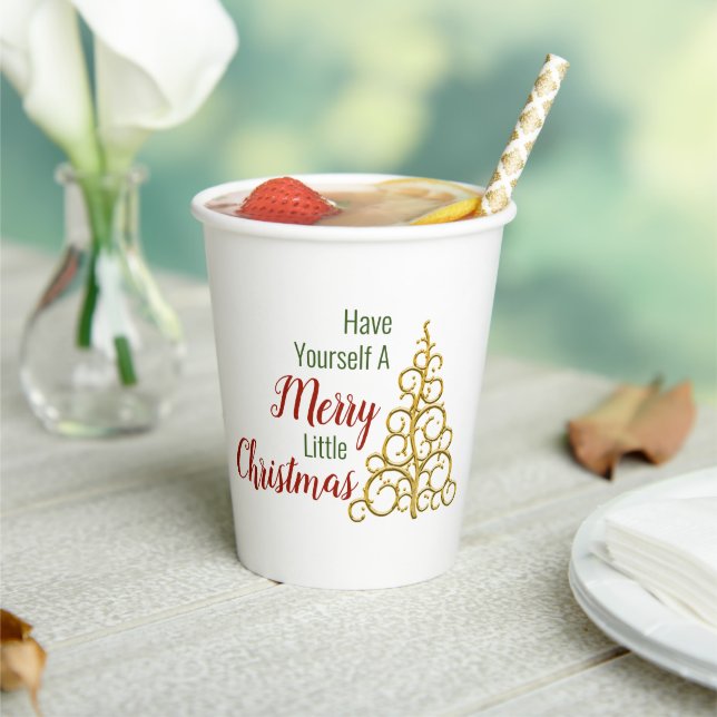 Haben Sie sich einen fröhlichen kleinen Weihnachts Pappbecher (In Situ)