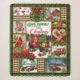 Haben Sie sich einen fröhlichen kleinen Weihnachts Sherpadecke