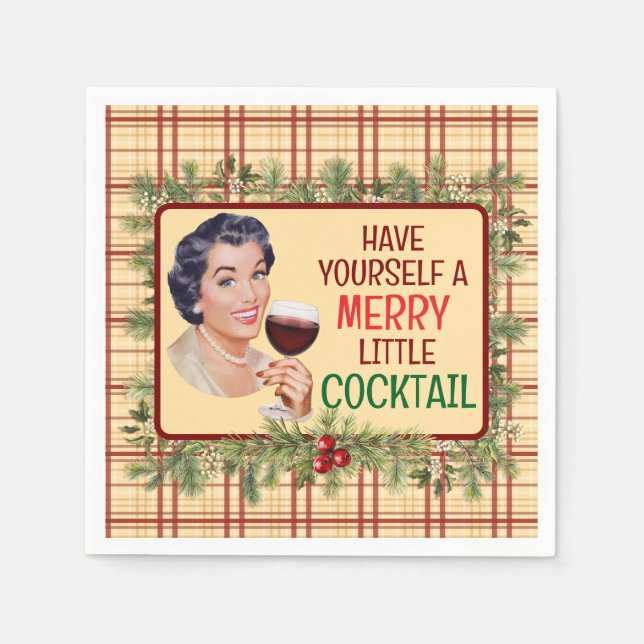 Haben Sie sich einen lustigen kleinen Cocktail? Serviette (Vorderseite)