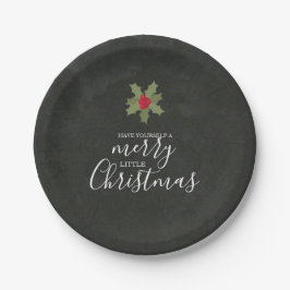 Haben Sie sich erfreulich wenig Weihnachten Holly Pappteller