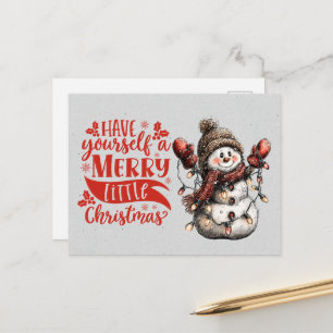 Haben Sie sich frohe kleine Weihnachts Schneemann Postkarte