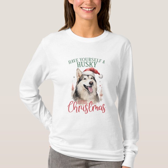 Haben Sie sich selbst ein huskytes kleines Weihnac T-Shirt (Vorderseite)