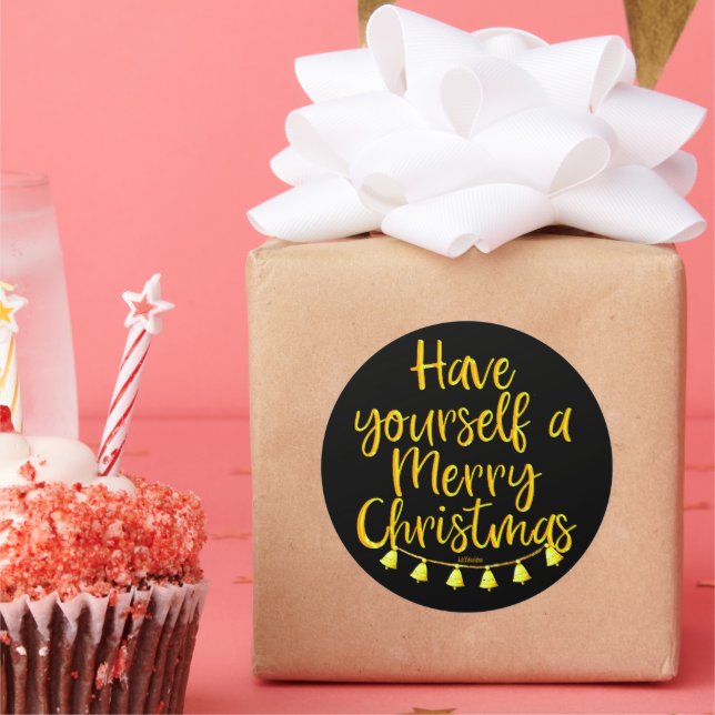 HABEN SIE SICH SELBST EINE KLEINE KRISTMAS RUNDER AUFKLEBER (Party)
