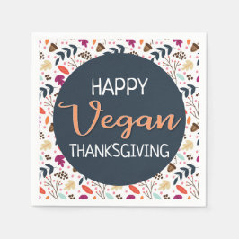Haben Sie veganen Erntedank blauen Blumenorange Te Serviette
