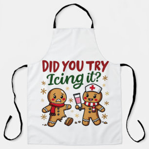 Haben Sie versucht, es lustig Gingerbrot nähren Schürze