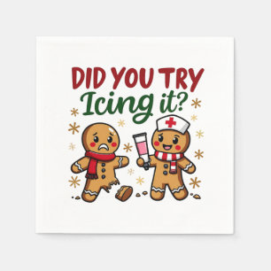 Haben Sie versucht, es lustig Gingerbrot nähren Serviette