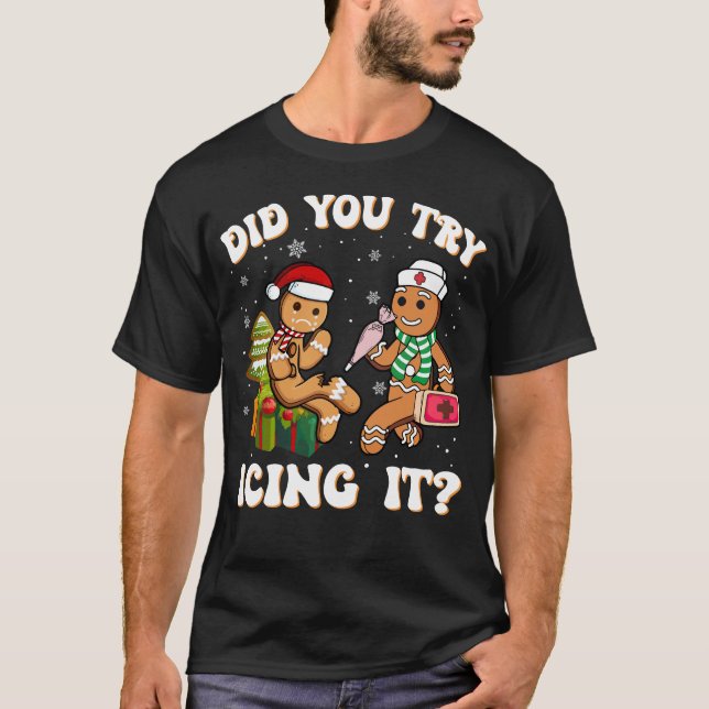 Haben Sie versucht, es lustiges Weihnachtskuchen z T-Shirt (Vorderseite)