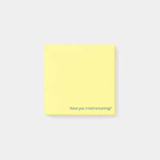 Haben Sie versucht, wieder zu starten? Post-it Klebezettel