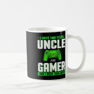 Haben zwei Titel Onkel und Gamer glücklichen Vater Kaffeetasse