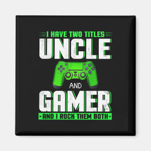 Haben zwei Titel Onkel und Gamer glücklichen Vater Magnet