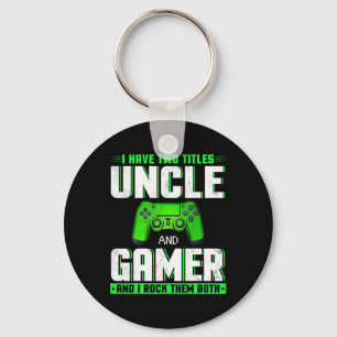 Haben zwei Titel Onkel und Gamer glücklichen Vater Schlüsselanhänger