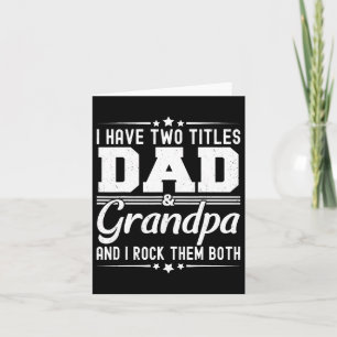 Haben zwei Titel Vater und Großvater Funny Vaterta Karte