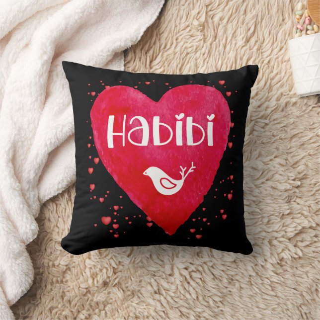 Habibi, Herz, meine Liebe, arabischer Verwandter,  Kissen (Decke)