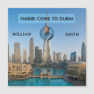 Habibi Komm nach Dubai Benutzerdefinierter Name Re Magnetkarte