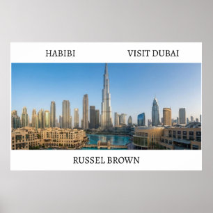 Habibi komm nach Dubai Moderne Reise Poster