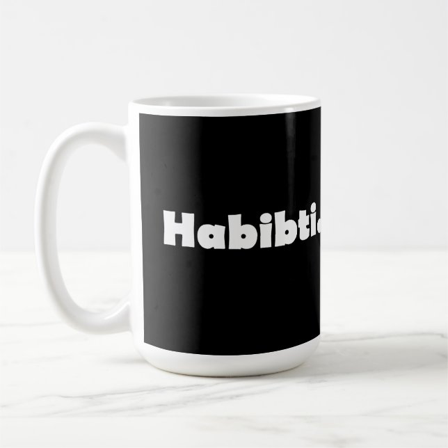 Habibti-Textentwurf Kaffeetasse (Links)