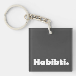Habibti-Textentwurf Schlüsselanhänger