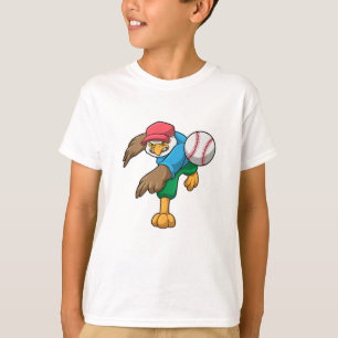 Habicht beim Baseball mit Baseballschläger T-Shirt