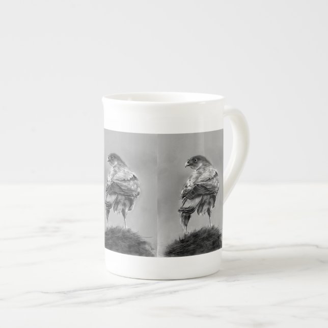 Habicht-Kaffeetasse Prozellantasse (Vorderseite Rechts)