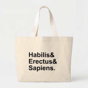 Habilis Erectus Sapiens Mitglieder von Genus Hom Jumbo Stoffbeutel