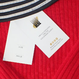 Habillement blanc moderne tag avec logo