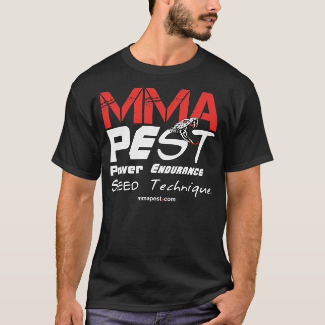Habillement de MIXED MARTIAL ART - le T-shirt noir (Devant)