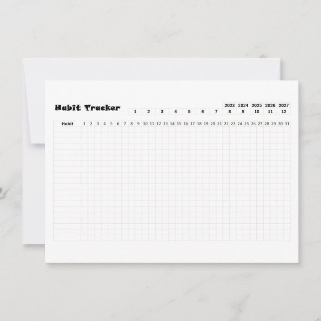 Habit-Tracker-Karte Dankeskarte (Vorderseite)