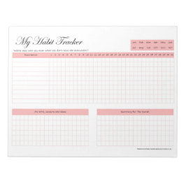 Habit Tracker Notizblock