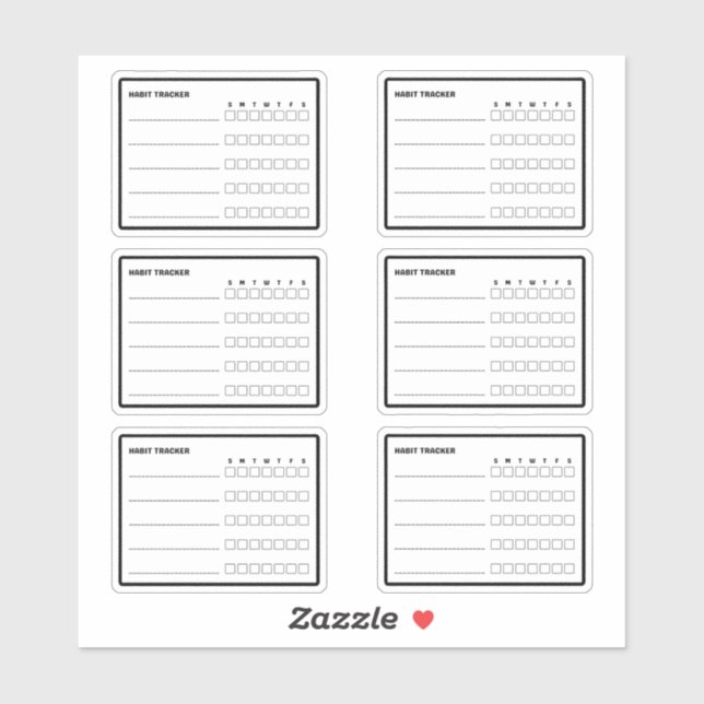 Habit Tracker Planner Aufkleber (Blatt)