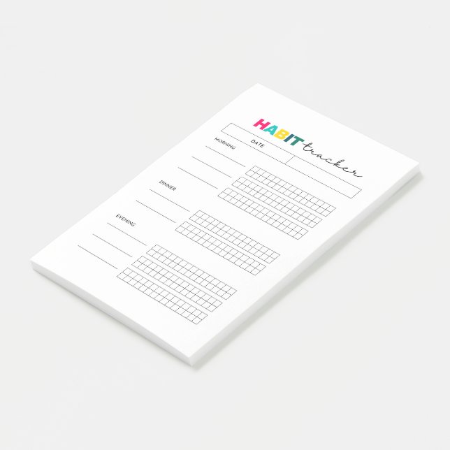 Habit Tracker Planner Journal Post-it Klebezettel (angewinkelt)
