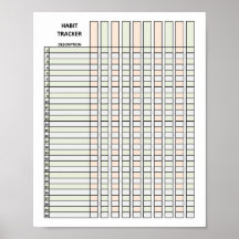 Habit Tracker Poster